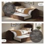 Brown Upholstered Single Guest Bed with Trundle - Elsie