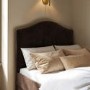 Brown Upholstered Single Guest Bed with Trundle - Elsie