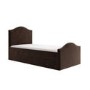 Brown Upholstered Single Guest Bed with Trundle - Elsie