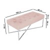 Cushioned End-of-Bed Bench in Pink Velvet - Esme