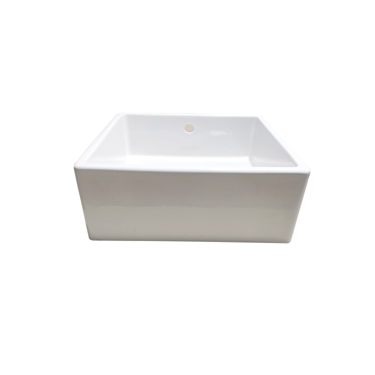 Single Bowl White Ceramic Undermount Belfast Kitchen Sink - Taylor & Moore Esme 