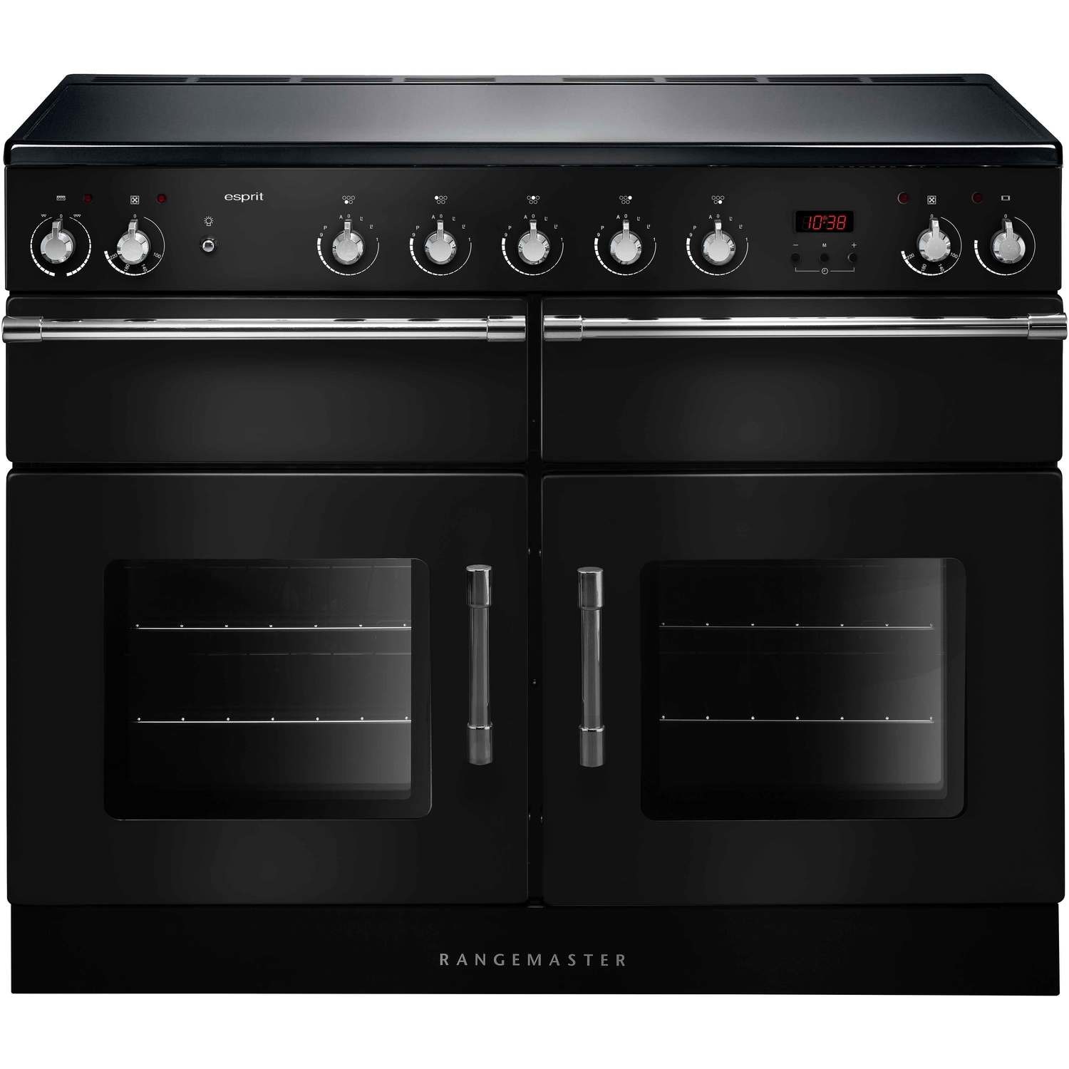 Rangemaster Esprit 110cm Electric Range Cooker with Induction Hob - Black