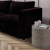 Grey &amp; White Living Room Table with Parquet Design - Estelle