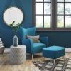 Grey &amp; White Living Room Table with Parquet Design - Estelle