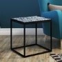 Black & Blue Tiled Side Table