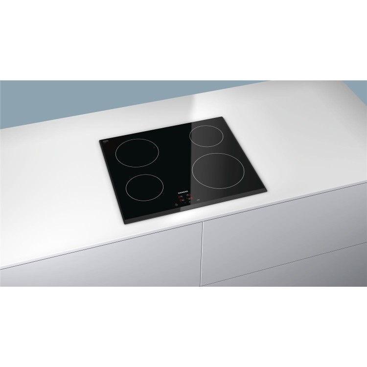 Refurbished Siemens ET651HE17E 60cm 4 Zone Ceramic Hob With 3 Bevelled Edges