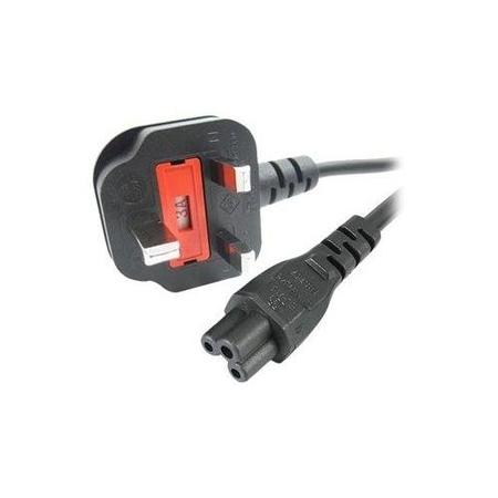 Euro power cord with clover leaf end