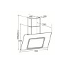 CDA EVA70BL 70cm Angled Chimney Cooker Hood with Touch Controls - Black