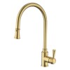 Refurbished Traditional Single Lever Pull Out Brass Kitchen Mixer Tap - Evelyn