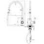 Refurbished Traditional Single Lever Pull Out Brass Kitchen Mixer Tap - Evelyn