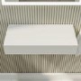 GRADE A1 - 560mm Matt White Wall Hung Floating Basin Shelf - Evora 