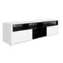 Wide White Gloss TV Stand with Storage - TV's up to 77" - Neo