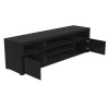 Wide Black Gloss TV Stand with Storage - TV&#39;s up to 77&quot; - Neo
