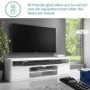 Large White High Gloss TV Unit with Soundbar Shelf -  Neo