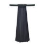 Small Black Round Cast Glass Side Table - Evie