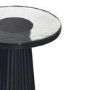Small Black Round Cast Glass Side Table - Evie