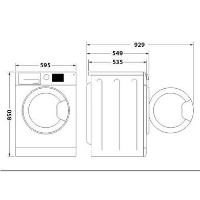 Refurbished Indesit EWDE861483SUK Freestanding 8/6KG 1400 Spin Washer Dryer Silver
