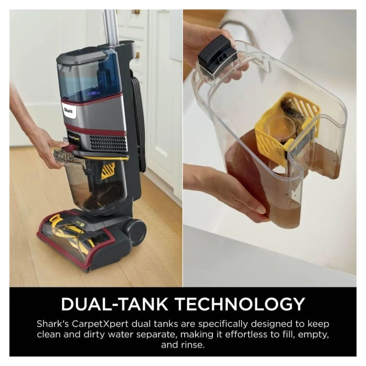 Shark EX220UK CarpetXpert HairPro Pet Deep Carpet Cleaner – Grey & Burgundy Carpet Washer
