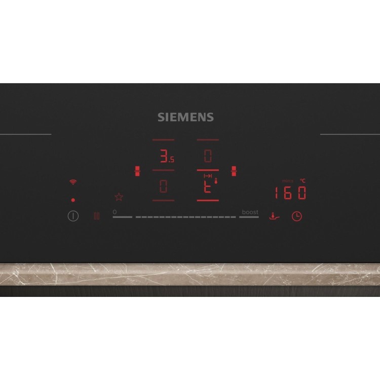 Siemens iQ700 80cm 4 Zone Induction Hob - Matt Black