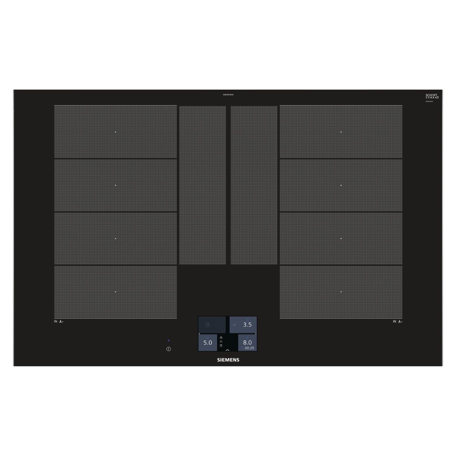 Siemens EX875KYW1E iQ700 80cm Induction Hob with TFT Display - Black