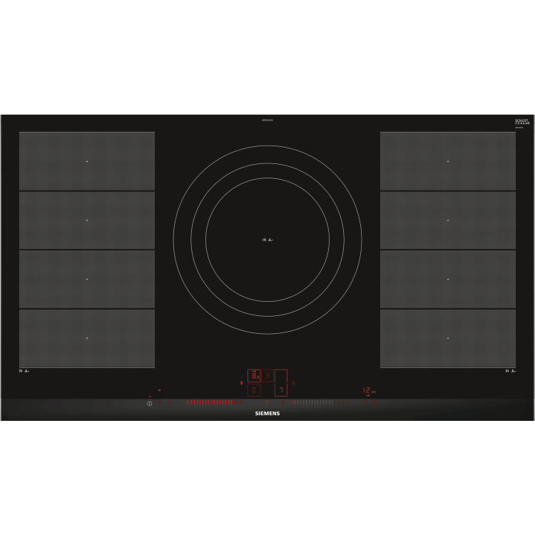 Refurbished Siemens iQ700 EX975LVV1E 5 Zone 90cm Flex Induction Hob With HomeConnect Black