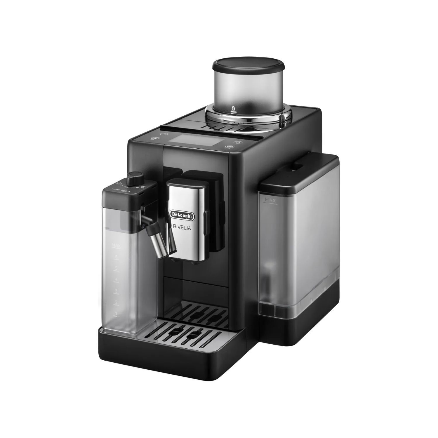 De'Longhi Rivelia EXAM440.55.W, Fully Automatic Coffee Machine with  LatteCrema Hot, Automatic Milk Frother, Compact Size Bean to Cup Coffee  Machine