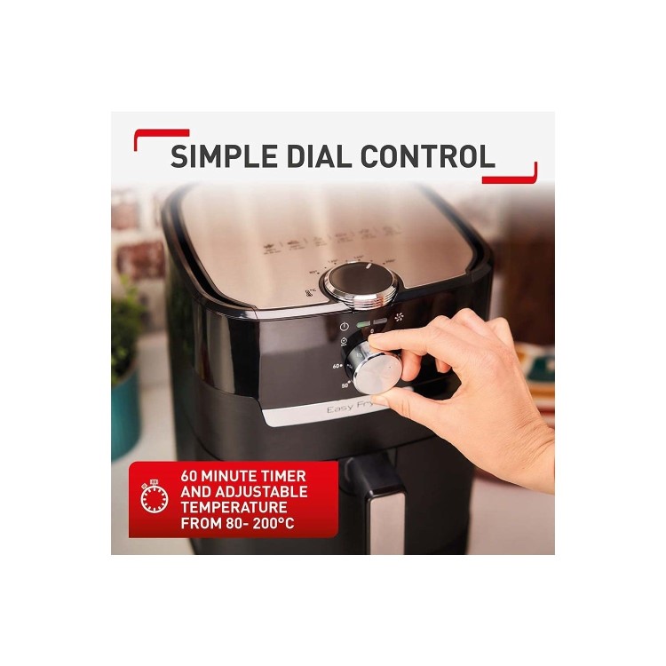 Refurbished Tefal Easy Fry Classic 2-in-1 Air Fryer & Grill Black