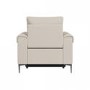 Beige Fabric Electric Recliner Armchair with Footrest - Ezra