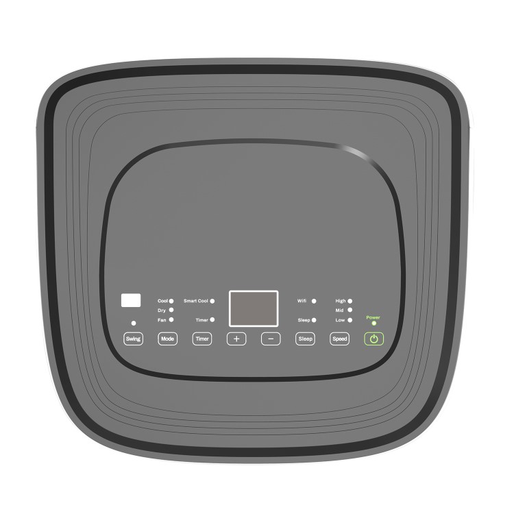 electriQ Dual plug EU+UK  EcoSilent8W 8electriQ 8000 BTU SMART WIFI App-controllable Portable Air Conditioner for rooms up to 20 sqm - Alexa Enabled