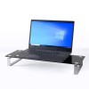Premium Glass Monitor And Notebook Stand / Riser - Black