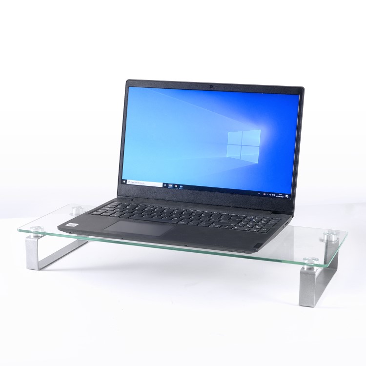 Premium Clear Glass Monitor And Notebook Stand/ Riser
