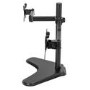 Refurbished electriQ Freestanding Dual monitor arm for 13" - 32"  Monitors