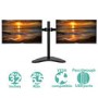 Refurbished electriQ Freestanding Dual monitor arm for 13" - 32"  Monitors