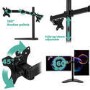 Refurbished electriQ Freestanding Dual monitor arm for 13" - 32"  Monitors