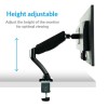 electriQ Single Monitor Arm with USB Ports for monitors up to 27 Inch