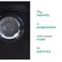 Refurbished electriQ Eiqtd7black Freestanding Vented 7KG Tumble Dryer Black