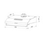 electriQ 60cm Top & Rear Venting Visor Cooker Hood - Stainless Steel