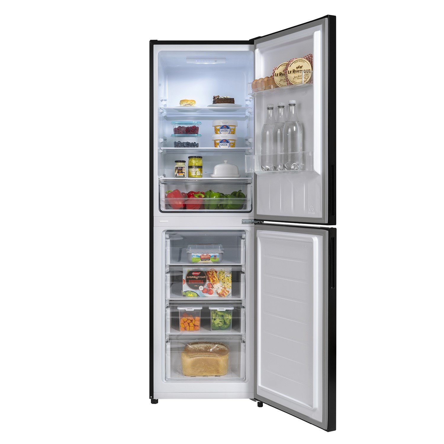electriQ 253 Litre 50/50 Fridge Freezer Black BuyItDirect.ie