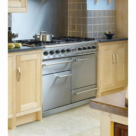 Refurbished Falcon Deluxe F1092DXDFSSCM 110cm Double Oven Dual Fuel Range Cooker Stainless Steel
