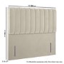 ALMOST PERFECT - Beige Velvet Super King Headboard with Vertical Stripe - Langston