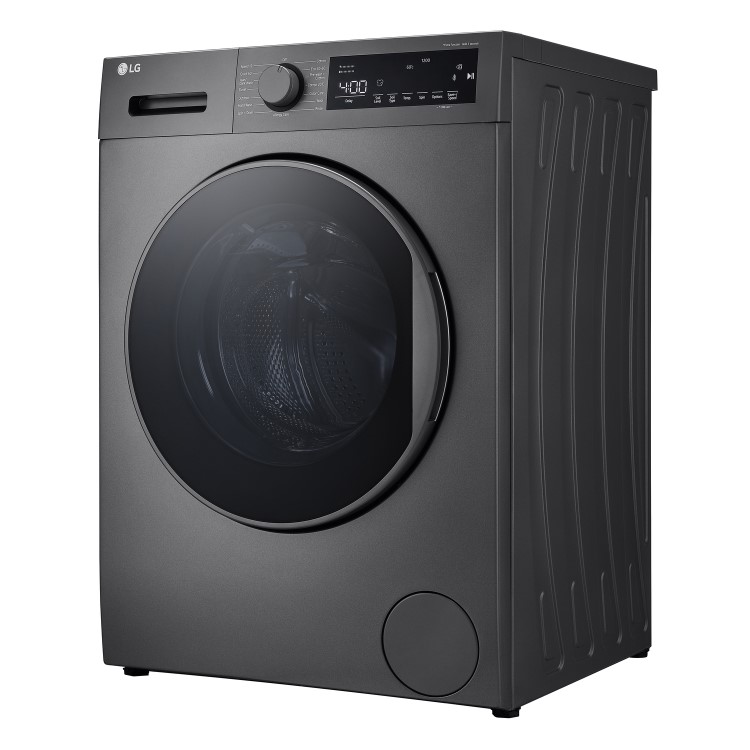 LG Steam 8kg 1200rpm Washing Machine - Dark Silver