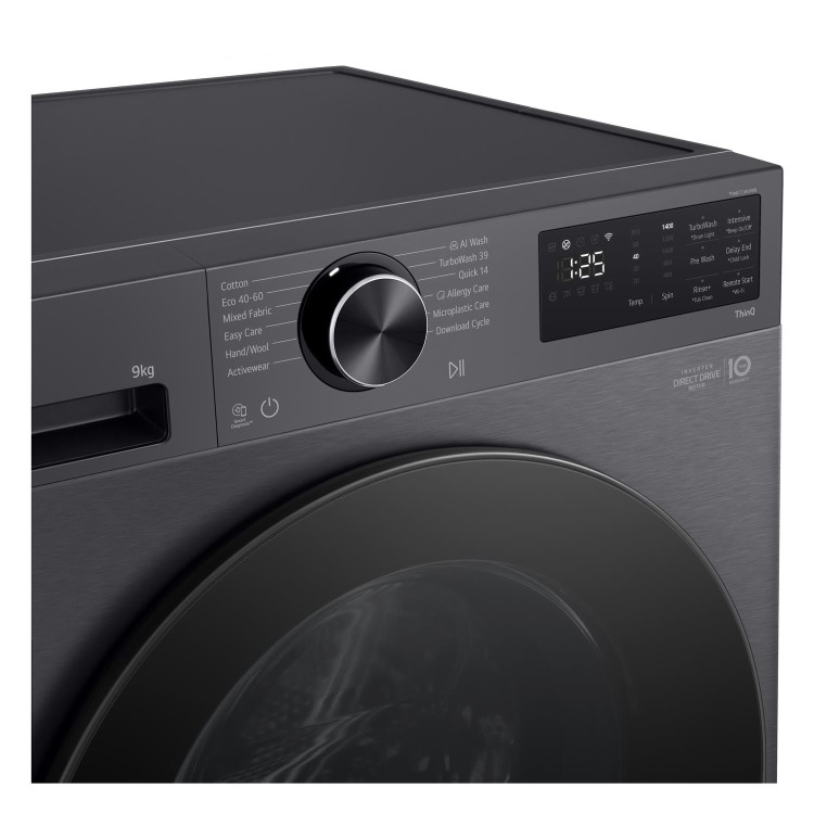 LG VX50 Series 9kg 1200rpm Washing Machine - AI Direct Drive Black