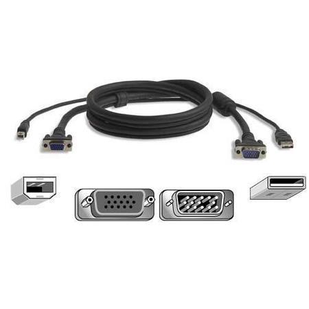 Belkin OmniView All-In-One Pro Series Plus - video / USB cable - 3 m