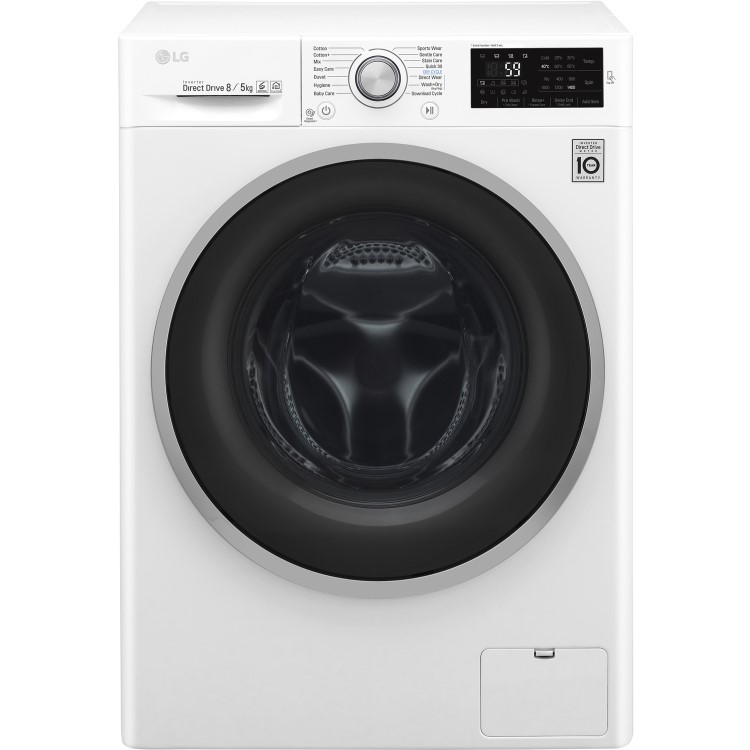 LG F4J6TM1W Direct Drive Smart 8kg Wash 5kg Dry 1400rpm Freestanding Washer Dryer - White
