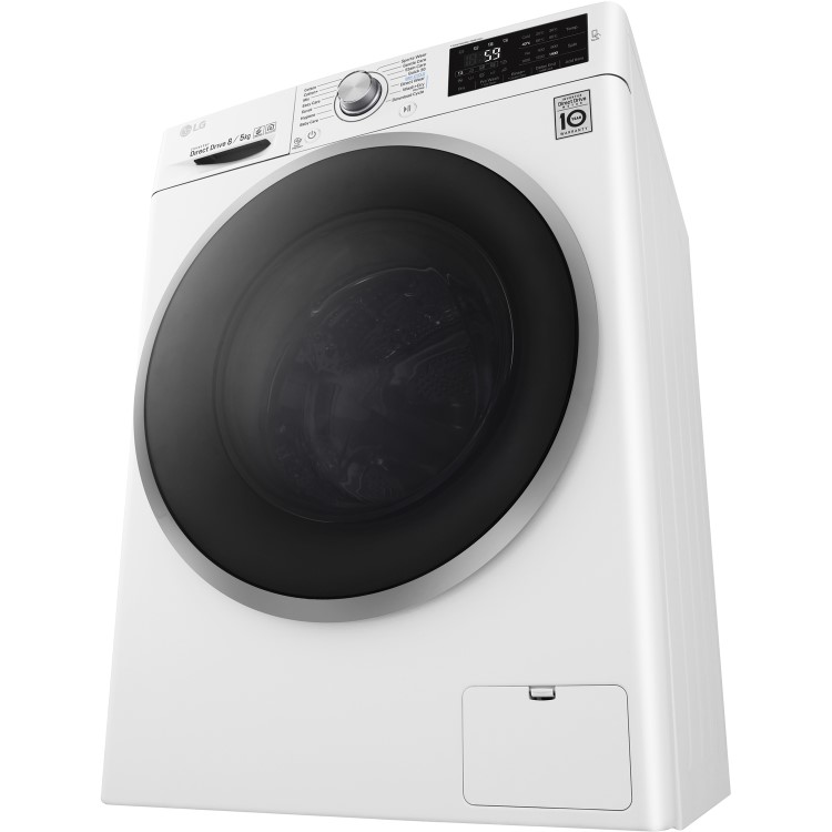 LG F4J6TM1W Direct Drive Smart 8kg Wash 5kg Dry 1400rpm Freestanding Washer Dryer - White