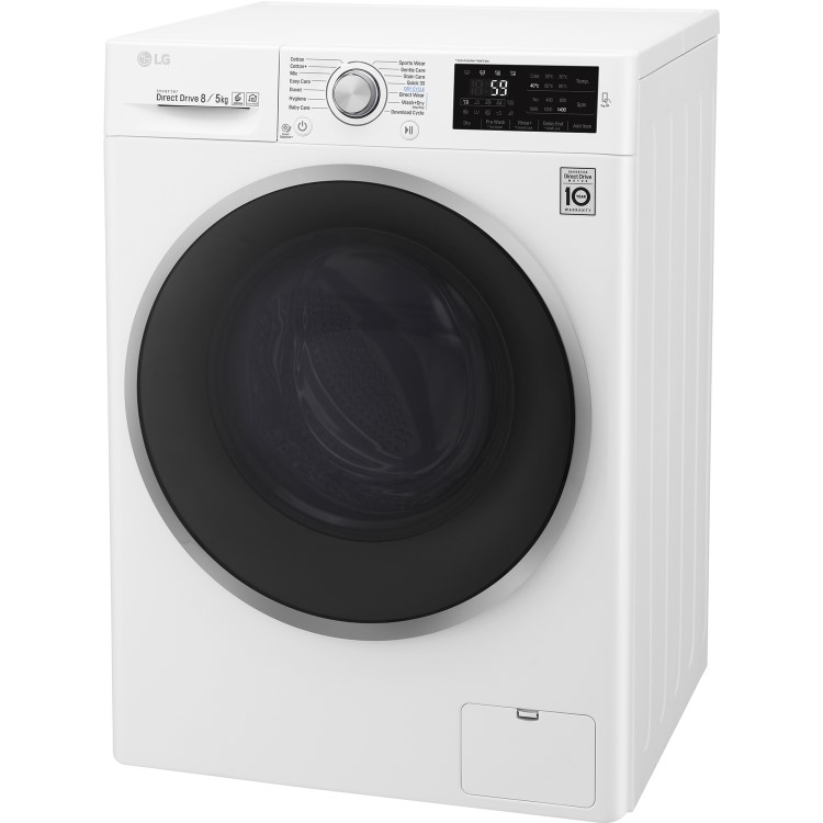 LG F4J6TM1W Direct Drive Smart 8kg Wash 5kg Dry 1400rpm Freestanding Washer Dryer - White