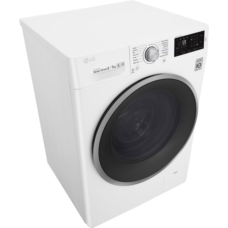 LG F4J6TM1W Direct Drive Smart 8kg Wash 5kg Dry 1400rpm Freestanding Washer Dryer - White