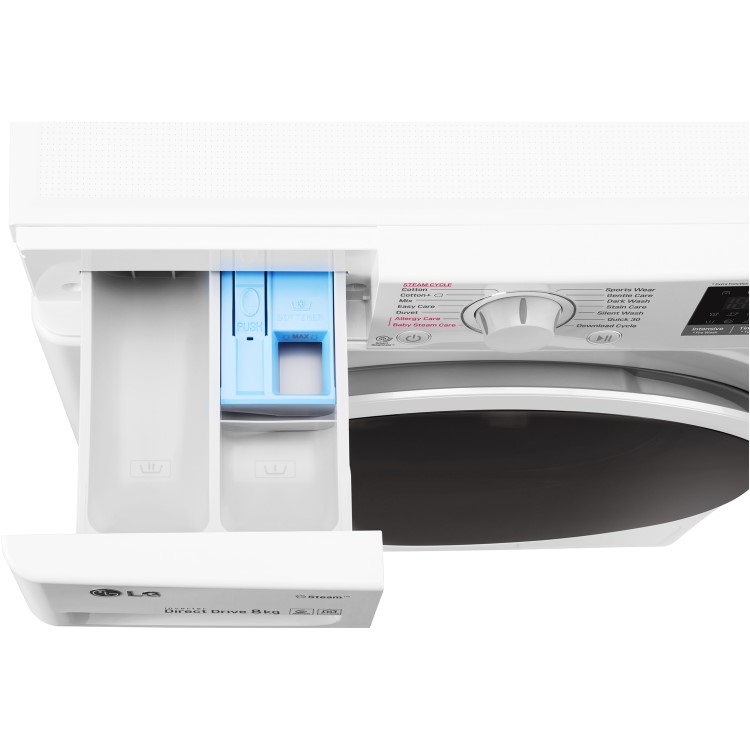 LG F4J6TY0WW Direct Drive Freestanding Washing Machine 8kg 1400rpm White