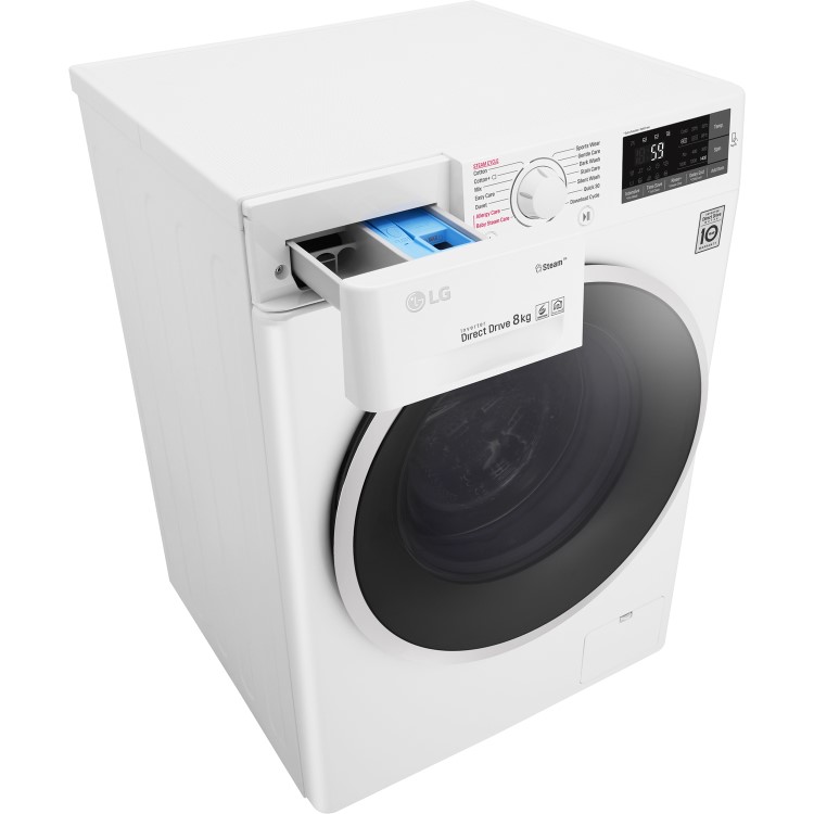 LG F4J6TY0WW Direct Drive Freestanding Washing Machine 8kg 1400rpm White