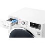 Refurbished LG F4J7VY2WD Freestanding 9KG 1400 Spin Washing Machine With Steam And Wifi Control White